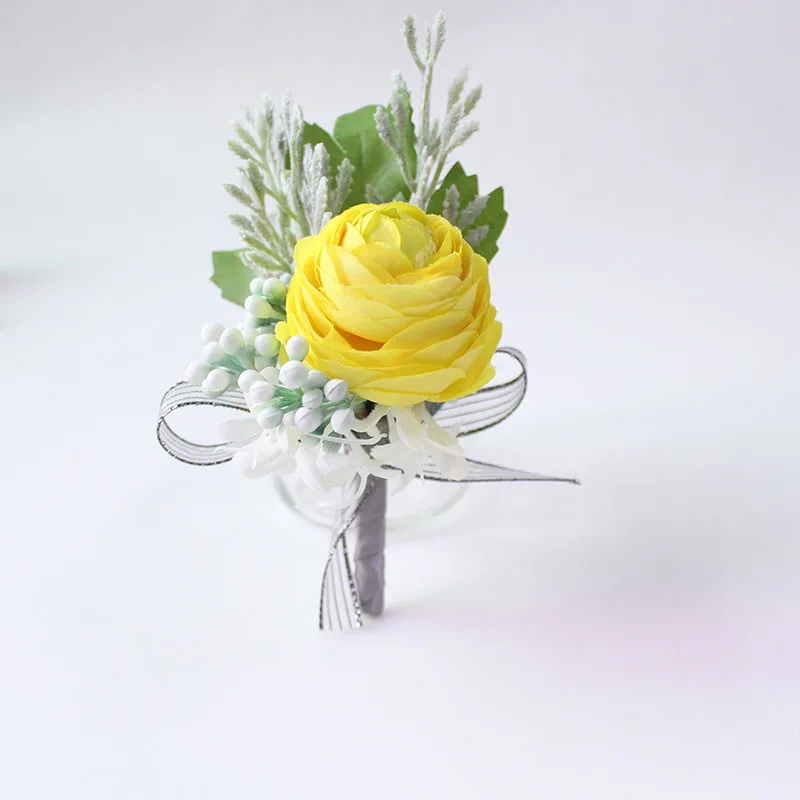 wedding boutonniere Wrist Corsage Bracelet  (28)