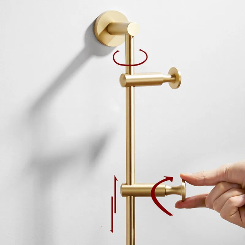  60cm Brass Cloth Hanger North European Wall Hook Bedroom Storage Cloth Holder Free Shipping - 33050932628