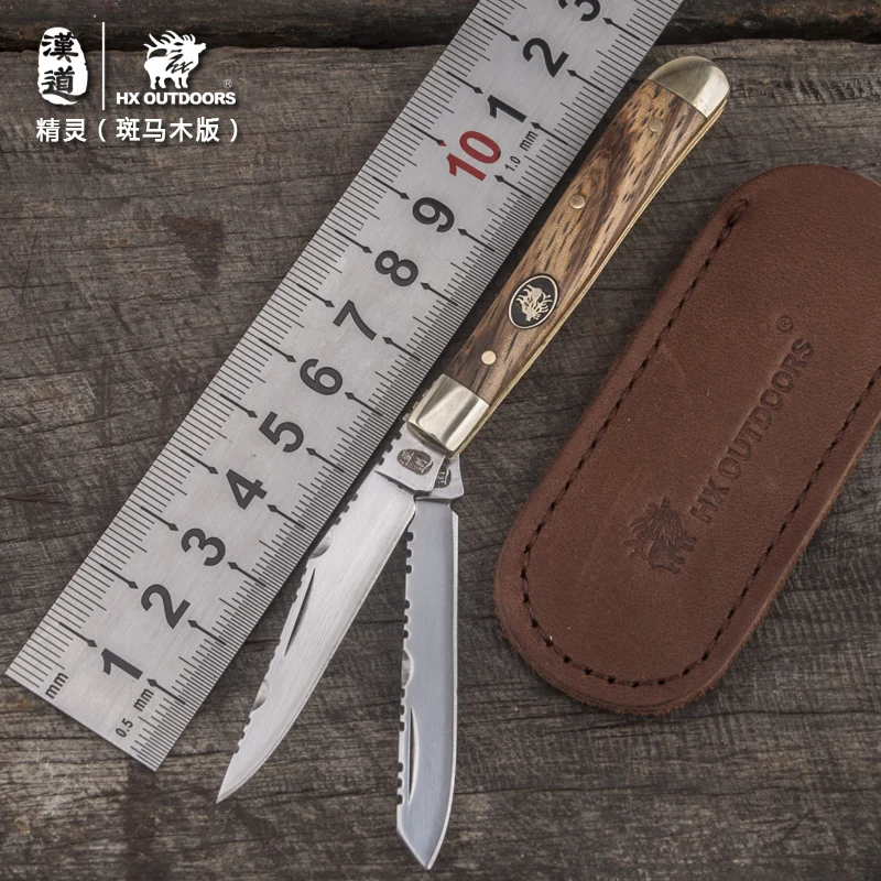 

HX OUTDOORS survival folded pocket double knife high grade gift good quality portable carry knife tool EDC outdoor tool knives