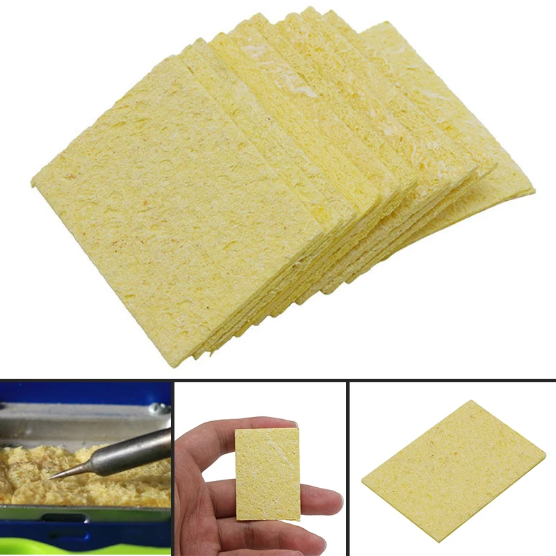 

10/20/50/100pcs Soldering Iron Sponge Electric Welding Cleaner Cleaning Pads Cleaning Sponge High Temperature Welding Sponge
