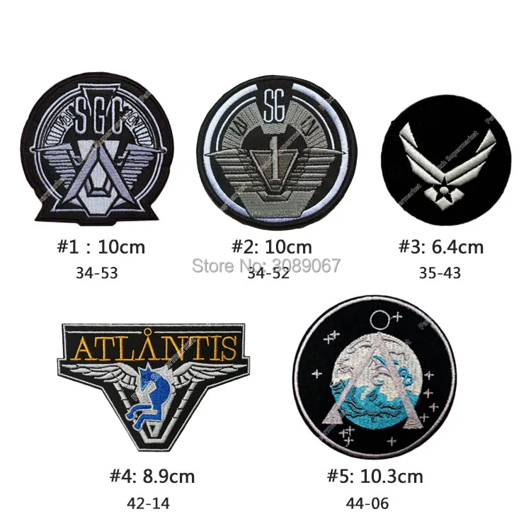 

STARGATE SG1 Main Team Prop Uniform Patch TV Series punk rockabilly applique sew on/ iron on patch Wholesale Halloween