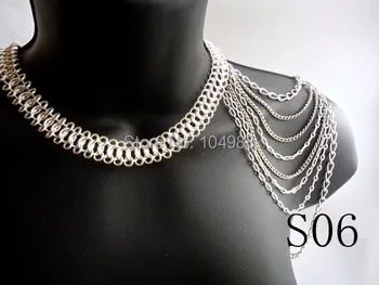 

FREE SHIPPING 5PCS/LOT STYLE S06 WOMEN FASHION EIGHT CHAINS SINGLE SHOULDER CHAINS JEWELRY 2 COLORS