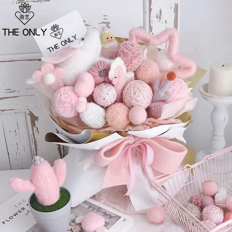 

20 Sheets Gold Flower Wrapping Paper Waterproof Christmas Wool Felt Bouquet Florist Flower Wrapping Paper Material