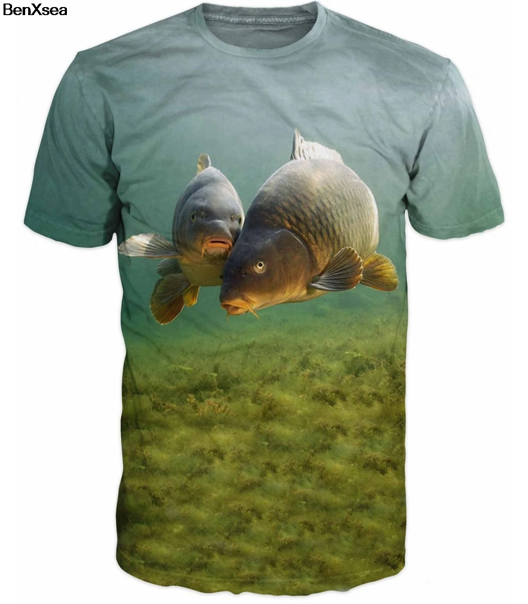 Летняя футболка с 3D принтом, крутая Мужская футболка с 3D рыбкой, хобби, футболка с карпом, наряды, унисекс, милые хипстерские рубашки для девочек, оверсайз