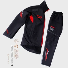 2018 NEW DAIWA Fishing garments go well with Autumn And Winter DAWA Plus velvet Preserve heat waterproof Breathable DAIWAS Free delivery