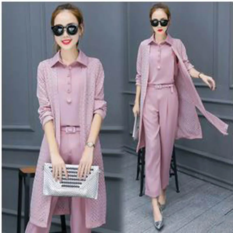 Комплект из 3 предметов женский костюм официальный Офисная форма Женский деловой