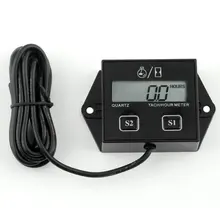 1pc Hour meter motorcycle Tachometer 2&4 Stroke gasoline Engine Spark For Boat/Motocross/Bike 12V CAR LCD display hot selling