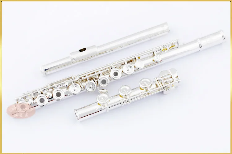 C Tune мельхиорная трубка Посеребренная флейта 17 отверстий открытая фирменная металлическая Флейта с E ключом для студентов музыкальный инструмент