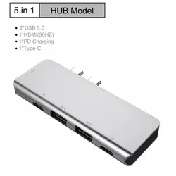 Горячая USB C концентратор двойной тип C для Мульти USB 3,0 HDMI для MacBook Pro адаптер Thunderbolt 3 док-станция USB-C 3,1 сплиттер порт USB-C концентратор
