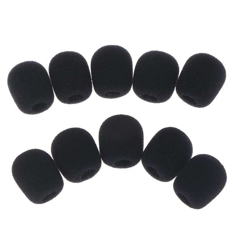 

10pcs 25*8mm Headset Replacement Foam Microphone Cover Telephone Headset Mic Cover Microphone Windscreen Windshied Headset Foam
