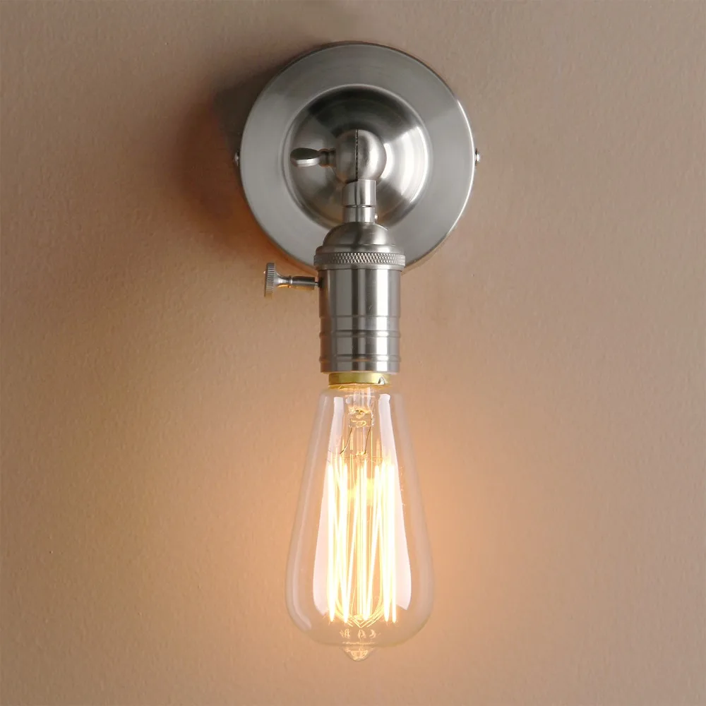 PERMO Vintage Brass Sconce Wall Lights Loft E27 Plated Iron Retro Industrial Wall Lamp Decorations For Home Bar Bed Beside Lamp