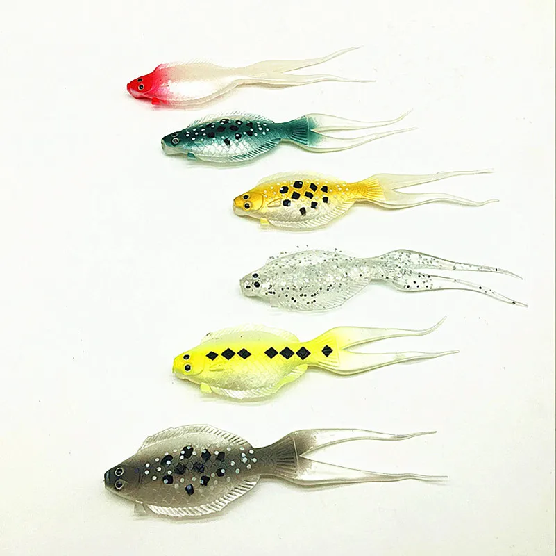 COSER3pcsbagNewSoftBaitFlatfishFishingLureSoftSiliconeBait