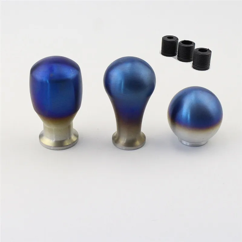 JDM Style Aluminum Roast Titanium Blue Gear Shift Knob No Speed Racing