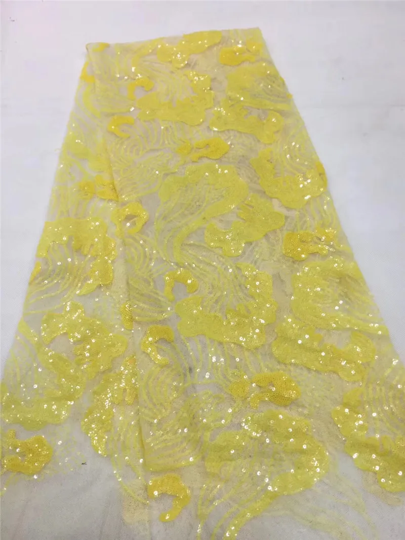 

Bright color JRB-121519 African Tulle Lace Fabric Embroidered Net Fabric with sequins