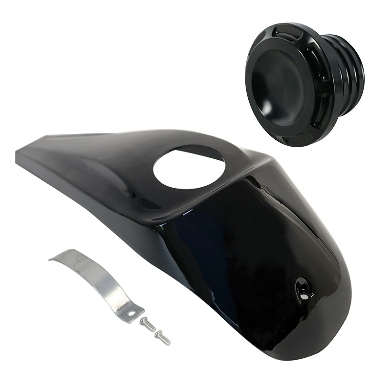 

Motorcycle Smooth Dash Fuel Console & Gas Tank Cap Cover Gloss Black Harley Touring Electra Glide FLHTC FLHT FLHTCU