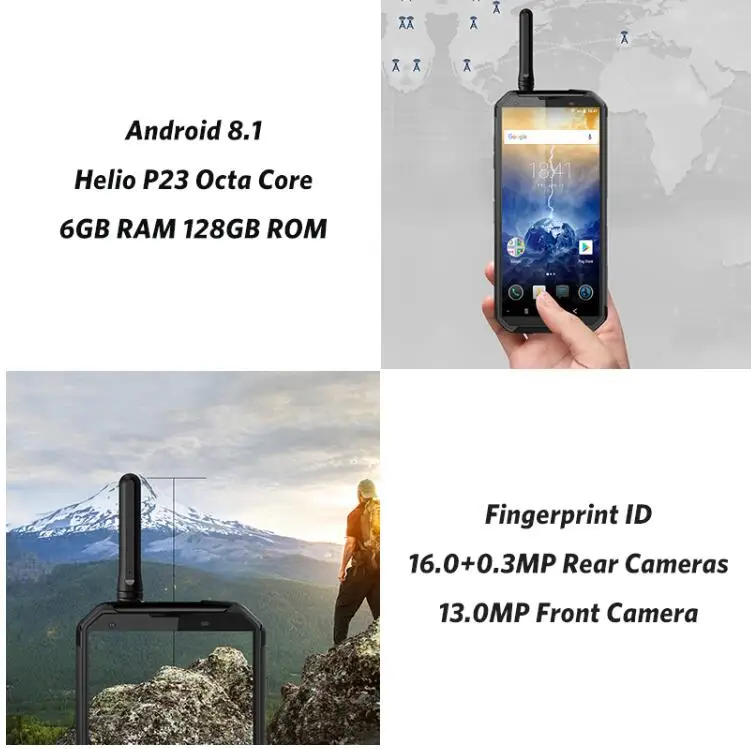 Blackview BV9500 Pro 10000mAh walkie-Talkie 5.7