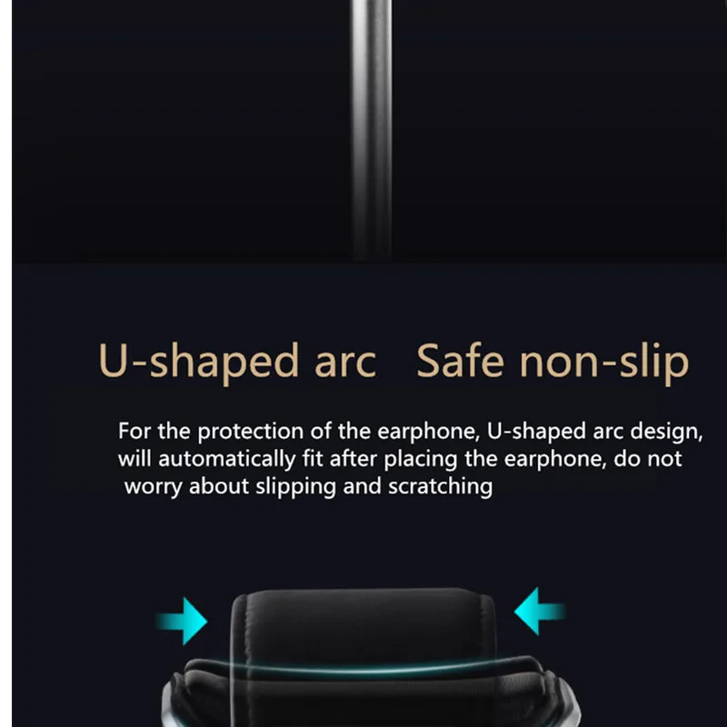 Fashion Design New Metal Texture Headphone Stand Practical Earphone Holder Headset Show Shelf Aluminum desktop Stand hanger