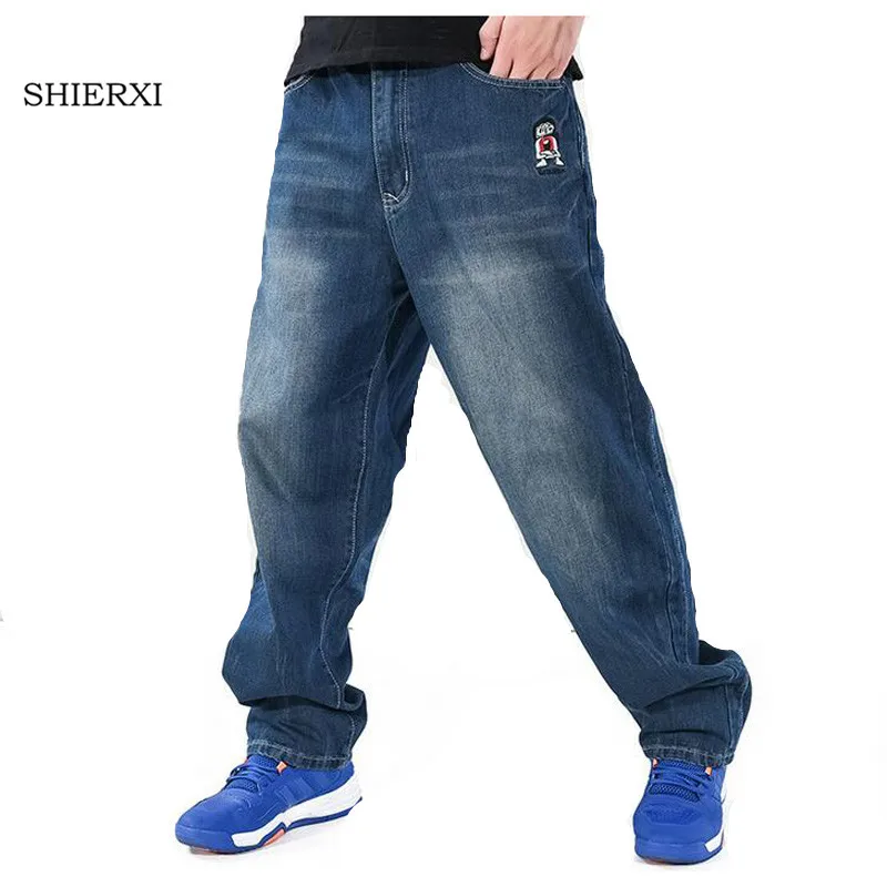 Men's Baggy Jeans Hip Hop Designer Brand Skateboard Pants loose Style ...