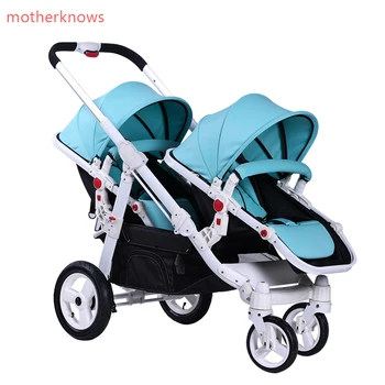 

Motherknows brand baby Export twins stroller baby strollers 0-4 years baby use suspension wheels folding light baby twin pram