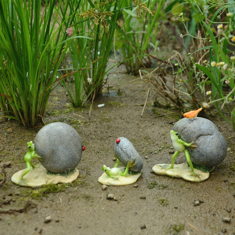 Повседневная коллекция милые животные фигурки лягушек микро пейзажная миниатюра садовые украшения креативное украшение дома