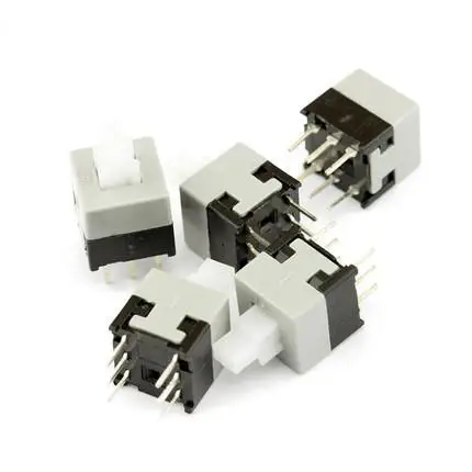 10Pcs 8.5*8.5mm Double Row Self-Locking Switch/Push button switch/key switch 6Pin цена 10Pcs 8.5*8.5mm Double Row Self-Locking Switch/Push button switch/key switch 6Pin цены онлайн