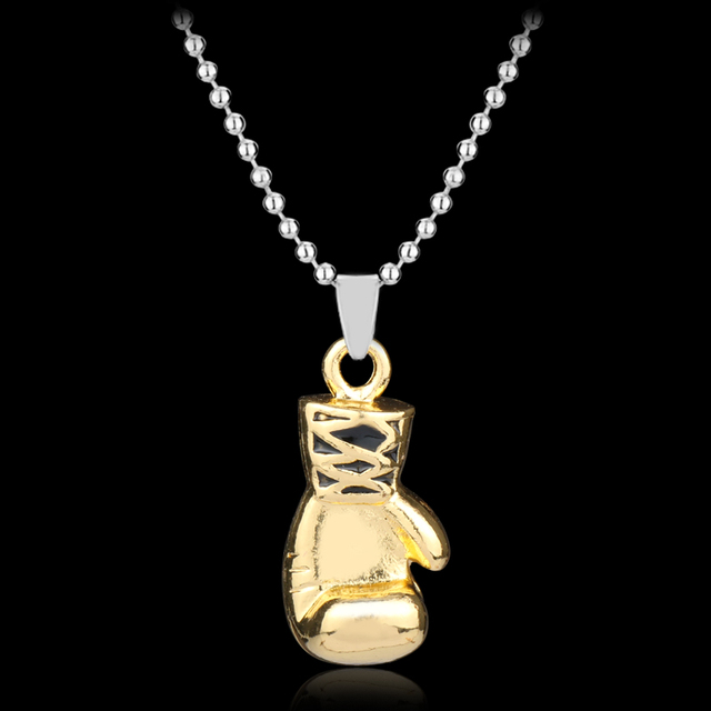 Men Necklace&Pendant Dorming Stainless Chain Pair Boxing Glove Chain Pendants Necklace Sport Fitness Jewelry Gift