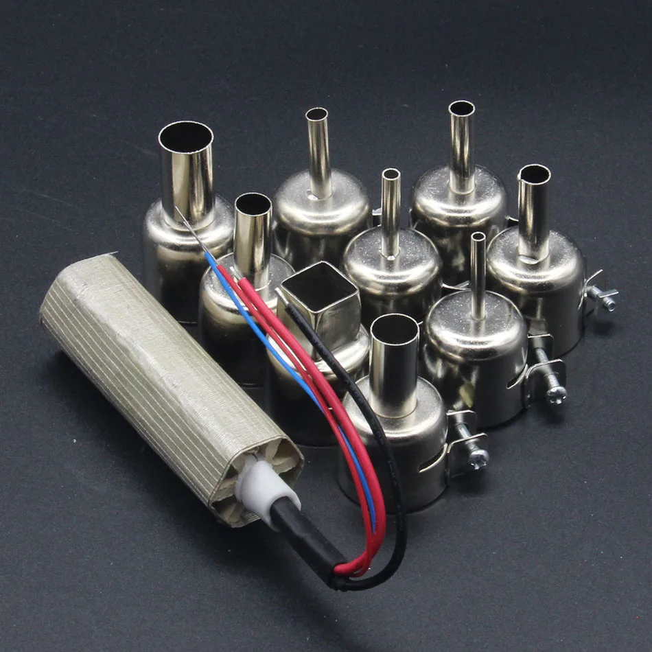 Hot air rework station 850 hot air gun/ handle Heating element Heat Nozzle Tool Kits For saike yihua Soldering Stations 3