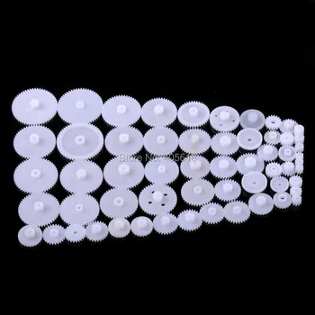 

2pack/lot 58 Styles 116pcs Plastic Gears All Module 0.5 Robot Parts Aperture 1.5/2/2.5/3 for DIY