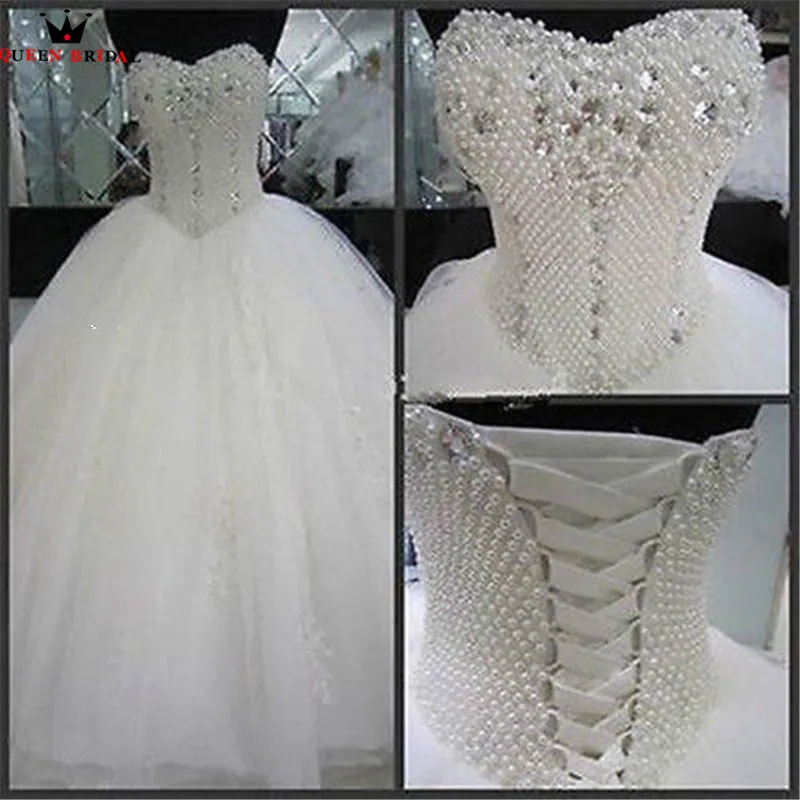 Индивидуальный заказ бальное платье милое Кристальное жемчужное длинное торжественное Роскошные свадебные платья Свадебные платья Vestido De Noiva DA21