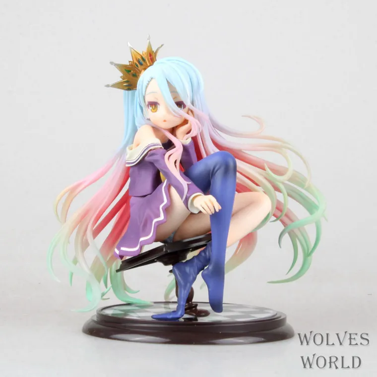 Huong Anime Figure 15 CM NO GAME NO LIFE Shiro 1/7 Scale Complete PVC Action Figure Collectible Model Toys Brinquedos