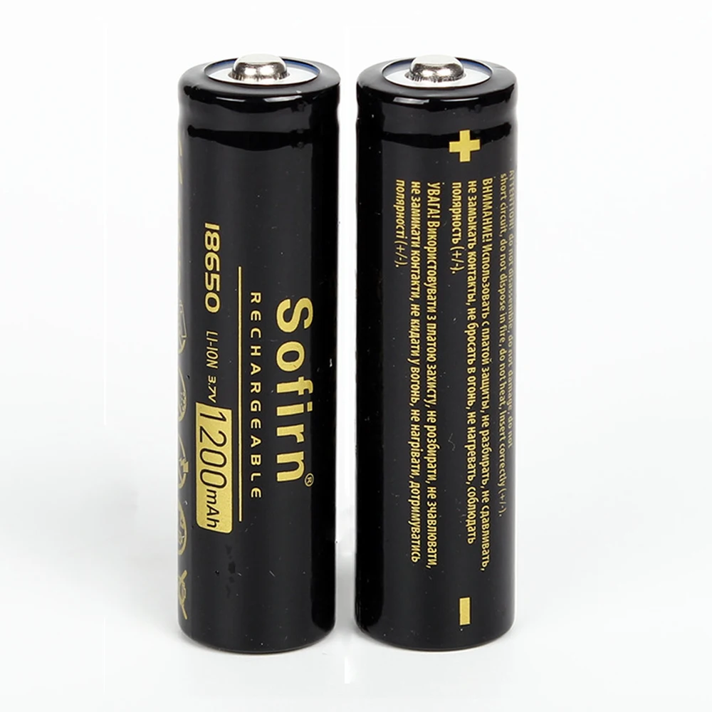 

Sofirn 18650 Rechargeable Battery 1200mah 3.7V Lithium NCR18650B Battery Power Cell for Flashlight Camera Overcharge Protection