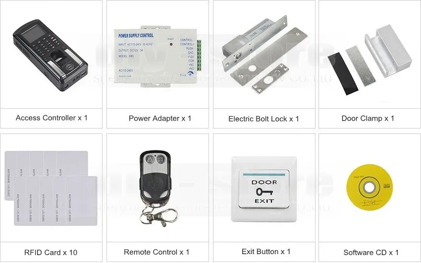 Diysecur отпечатков пальцев 125 кГц RFID считыватель Пароль Клавиатура + Drop домофоны двери Система контроля доступа комплект для офиса/дом