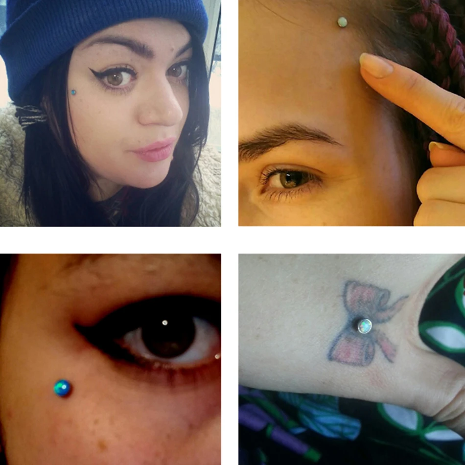 Micro Dermal Piercings Body Jewelry 14G G23 Titanium Piercing Micro Dermal CZ Gem Anchor Crystal Top 1PC piercing jewelry,body piercing jewelry,body jewelry