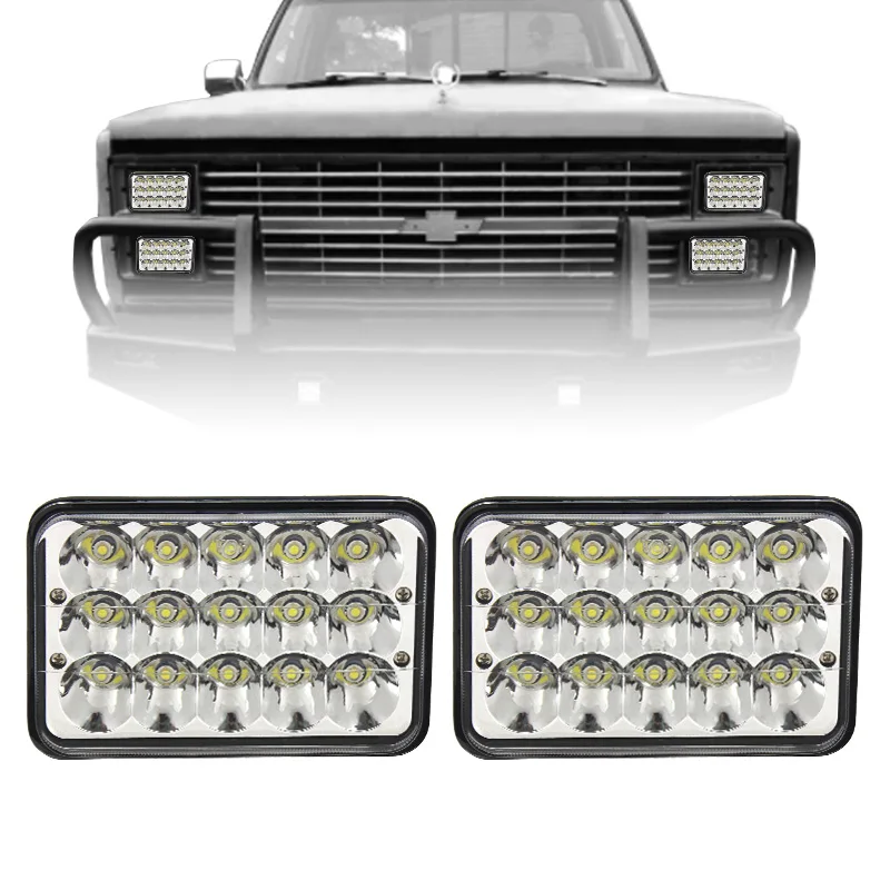 Faro de haz sellado H4, Kit de conversión 4X6 LED, luz de conducción