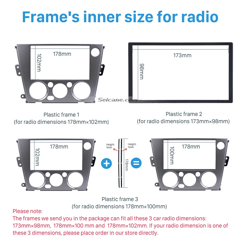 Seicane Установка отделка комплект 2Din OEM стерео пластина фасции рамки для Subaru Legacy/Outback левая рука черный