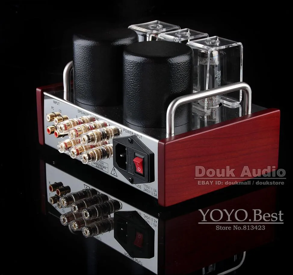 Вакуумный трубный усилитель Douk Audio Mini 6P14 и EL84 HiFi одинарный встроенный