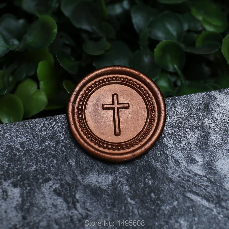 Cross Christian Wax Seal Stamp floral Sealing Wax Seal gift Wax Stamp for florist wedding invitation