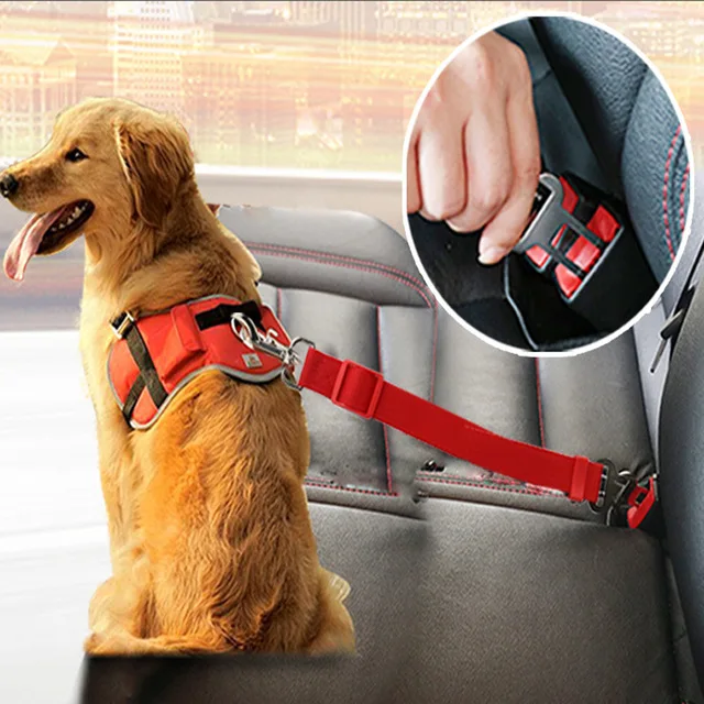 

Adjustable Leash for Dogs Breakaway Dog Seat Belt Car Dog Seat Belt Dog Collar Goods for Pitbull Pet Safety Shop Supplies