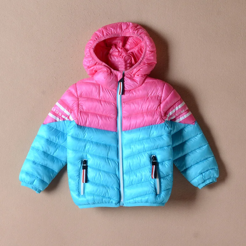 

2019 Warm Winter Girls Coat Solid Color Outwear Children Winter Coat Girls Down Jacket Clothes for 2 3 4 5 6 7 8 Years RKC196003