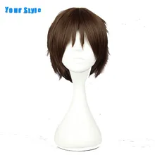 Ваш стиль короткий стриженый кудрявый коричневый парик косплей мужской Синтетический Поддельные волосы мужские высокотемпературные волокна