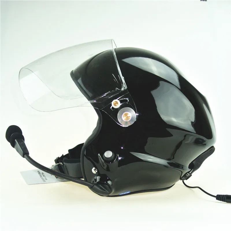 EN 966 Сертифицированный парамоторный шлем с шумоподавлением GD-G матовый черный цвет