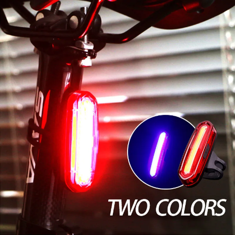 Best 2017 Bike Taillight Waterproof Riding Rear light Led Usb Chargeable Mountain Bike Cycling Light Tail-lamp Bicycle Light 3