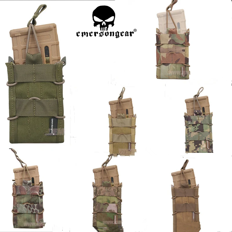 

EMERSON Single Unit Magazine Pouch military army Utility MOLLE Vertical Accessories EM6345 khaki brown black