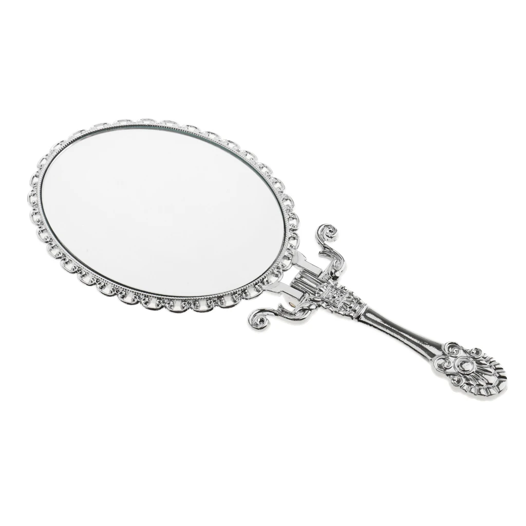Small Size Classic Retro Vintage Foldable Makeup Hand/Table Mirror Decorative Mirror Handbag Cosmetic Mirror