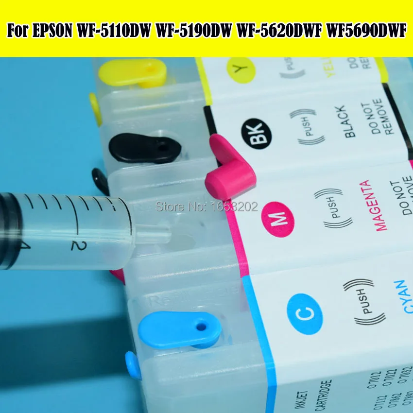 Картридж T7901 T7904/T790 790 для Epson WorkFore 5110/5190/5620/5690 с чипами ARC 4 цвета/комплект|ink