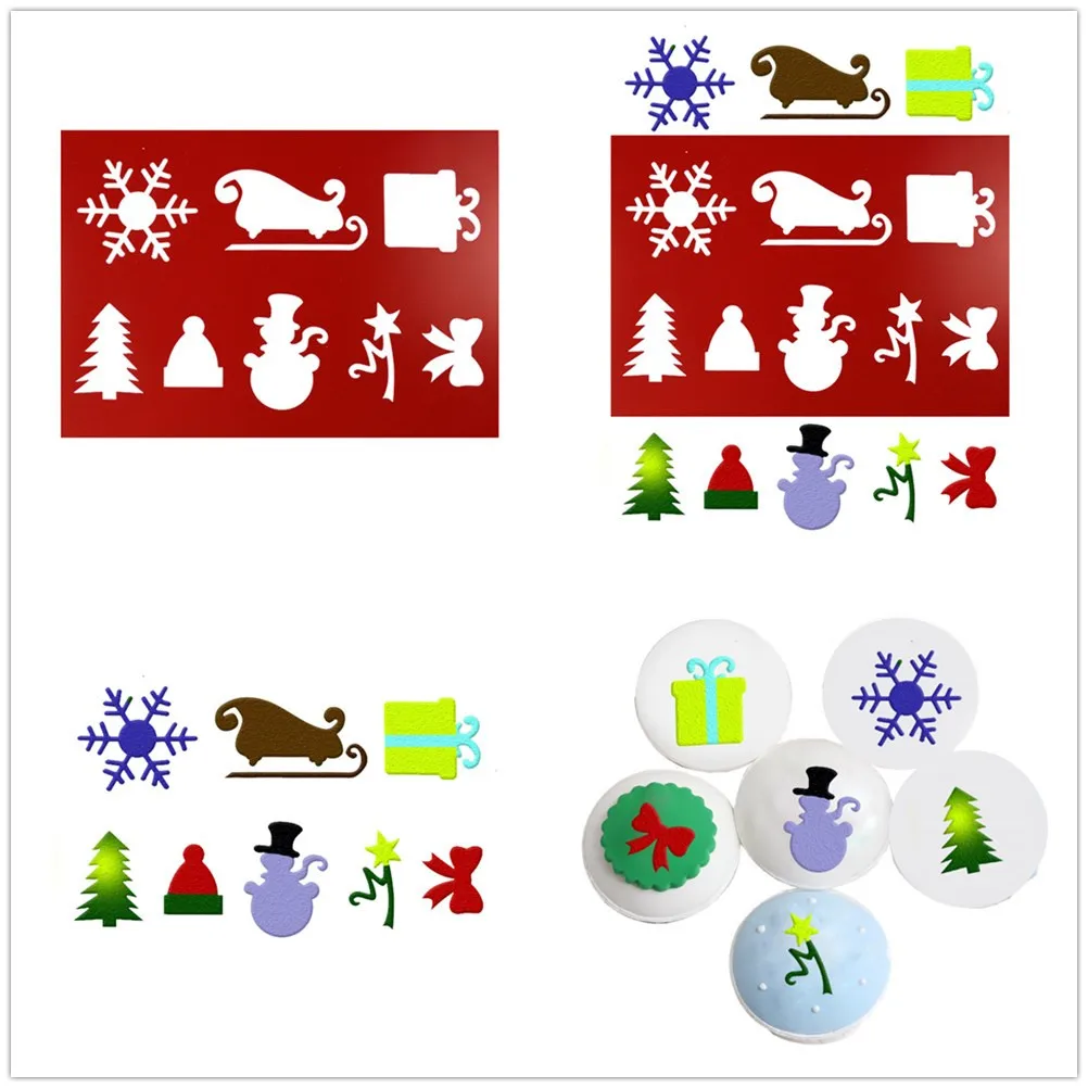 

1 PC DIY Christmas Cake Coffee Mold Coffee Milk Cake Cupcake Stencil Template Coffee Cappuccino Template Decoration Home