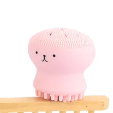 Милые животные маленький осьминог форма силиконовая щетка для чистки лица Глубокая очистка пор отшелушиватель для мытья лица щетка для ухода за кожей