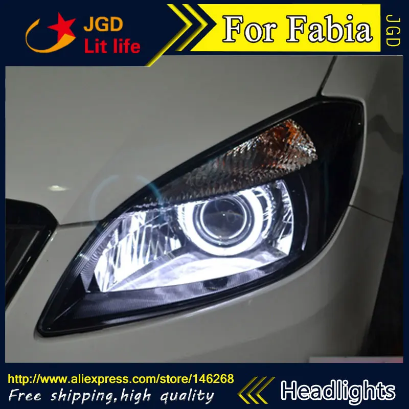Бесплатная доставка! Чехол для фар светодиодный Skoda Fabia 2015|car styling led|led hidcar |