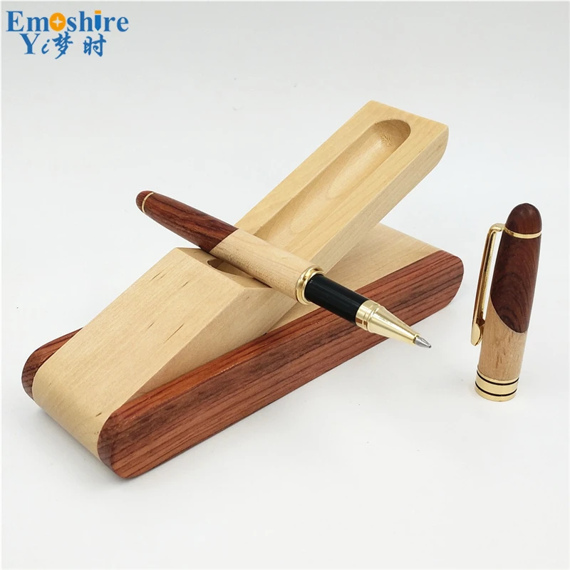 Emoshire Factory direct sales mahogany pieces of wood signature pen suits wooden pen box creative gift customization (15)