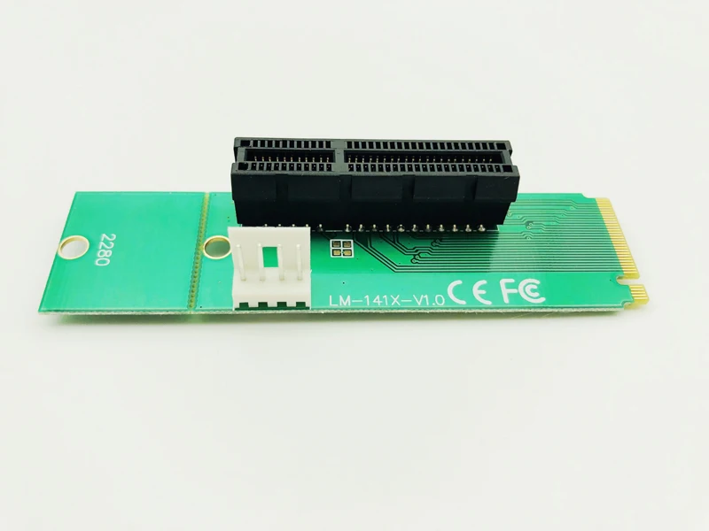 100 шт. переходник M.2 штекер-гнездо PCIE на M2 адаптер m.2 NGFF PCI Express 4x 1x слот Райзер-карта